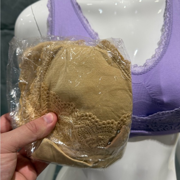 Elegant Tan Lace Bralette - Picture 4 of 5